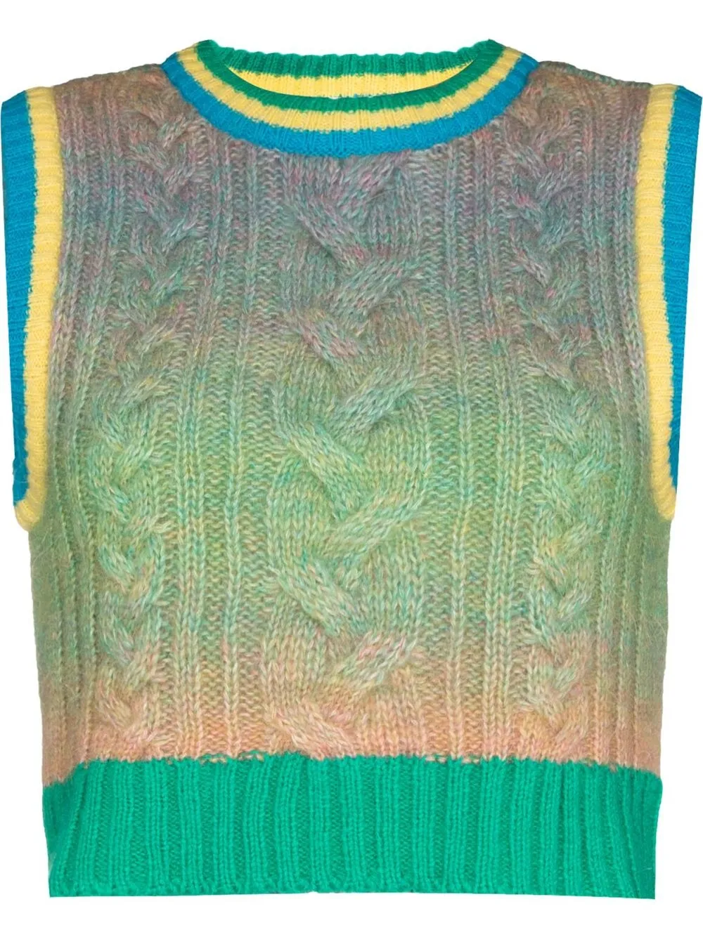 

Andersson Bell Jesse gradient cable knit vest - Green