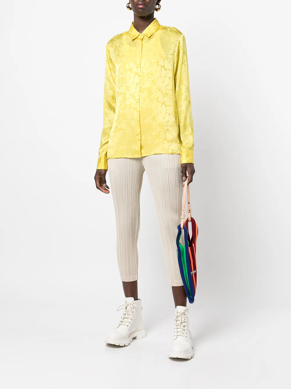 фото Pleats please issey miyake укороченные плиссированные брюки