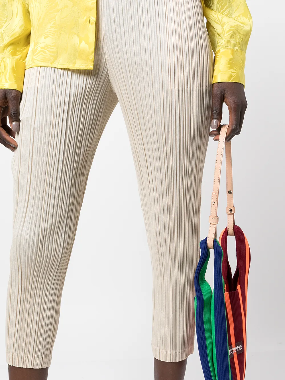 фото Pleats please issey miyake укороченные плиссированные брюки