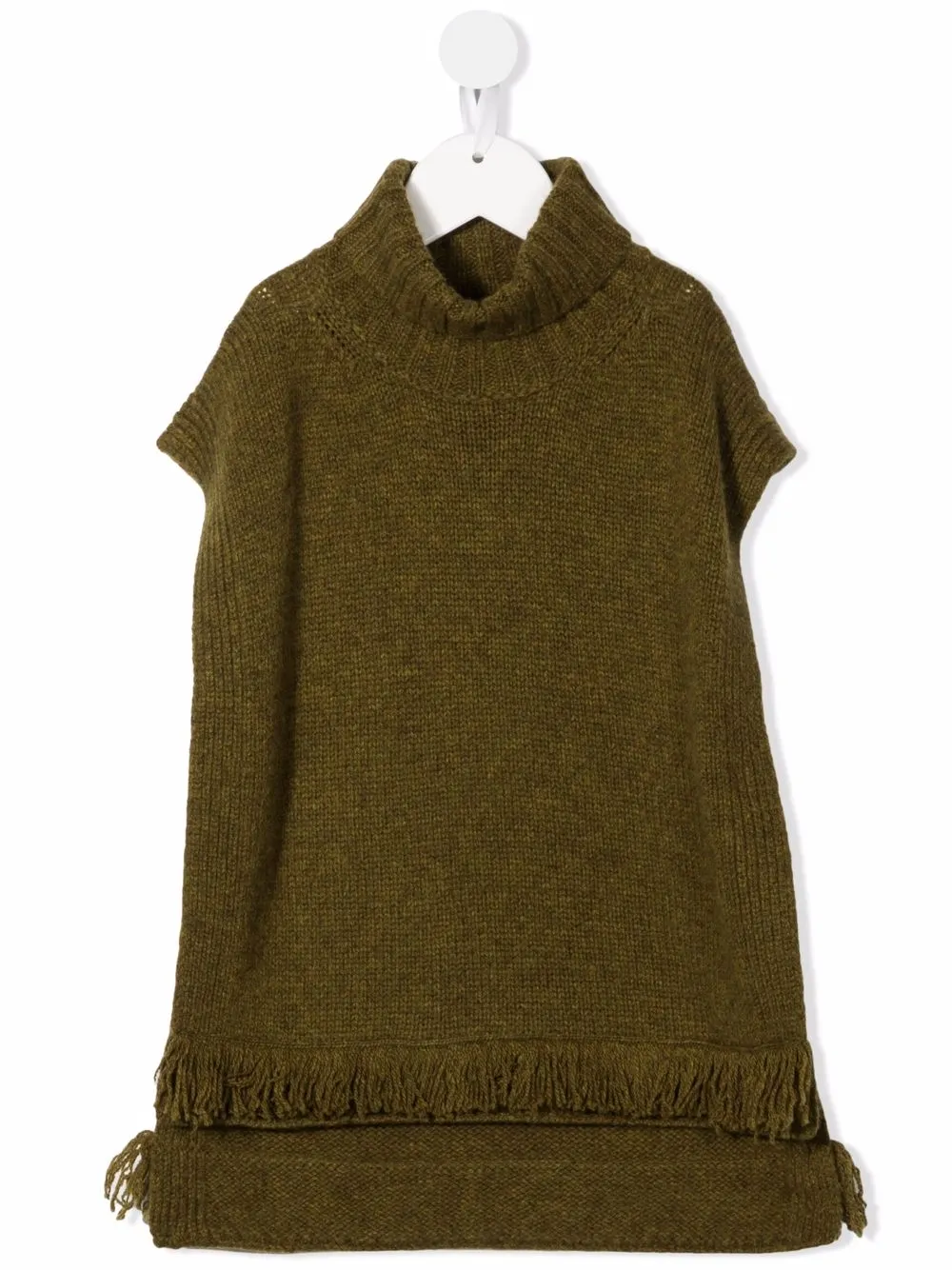 

Bonpoint yak-blend knitted poncho-style dress - Green