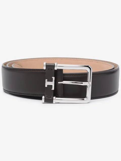 Tod's logo-plaque buckle-fastening belt