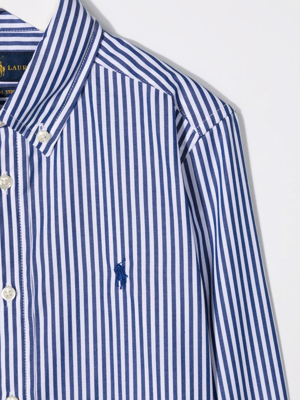 Shop Ralph Lauren Striped Button-down Cotton Shirt In White