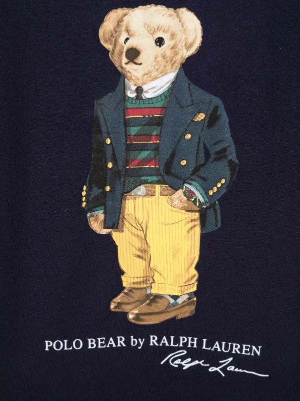 Ralph Lauren Kids Polo Bear Print Cotton T-shirt - Farfetch