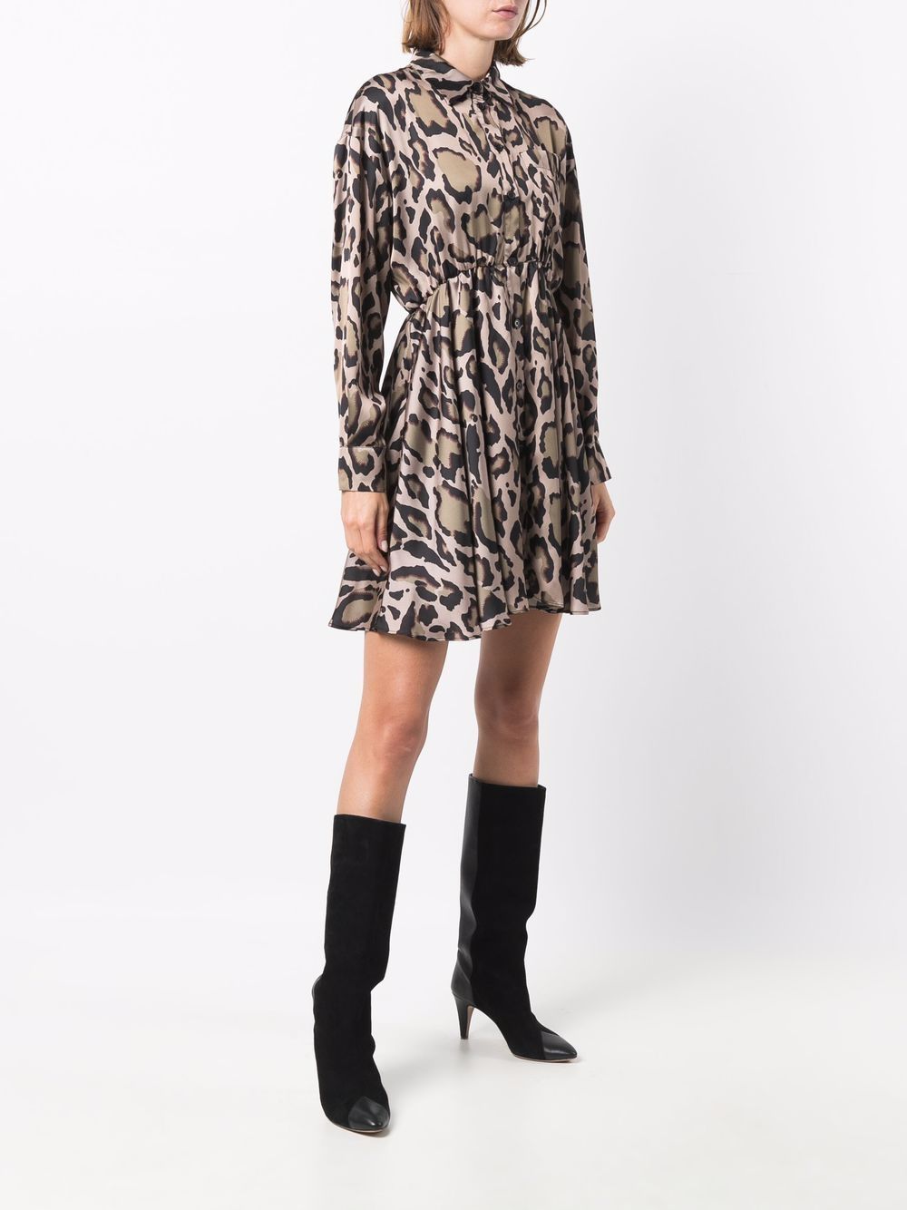 фото Pinko платье-рубашка с леопардовым принтом