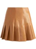 alice + olivia Carter faux leather pleated skirt - Brown