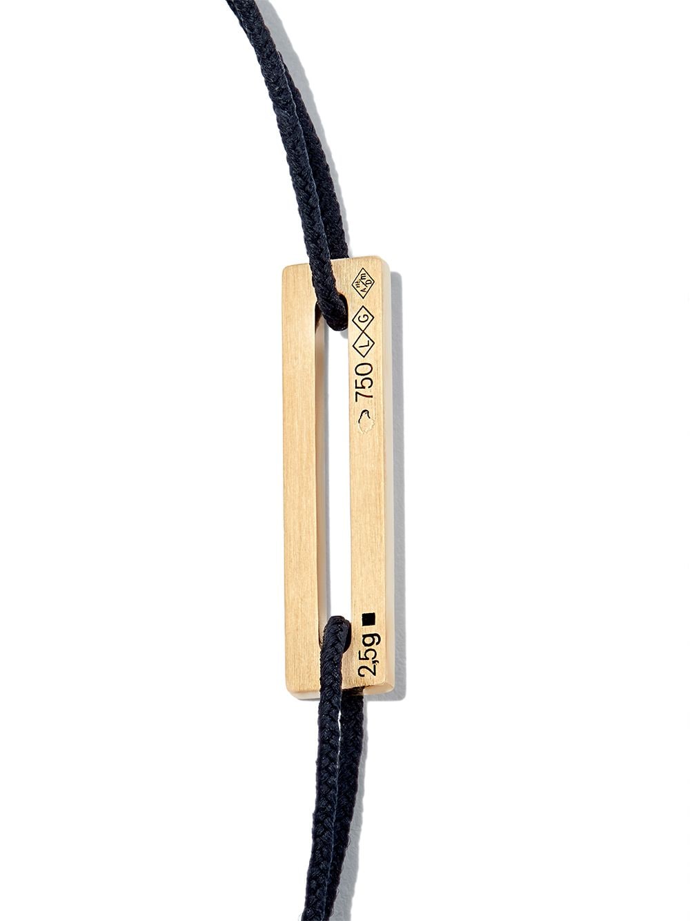 Le Gramme LE GRAMME 2.5G 18K YG BLK PUNCHED CORD B - Goud