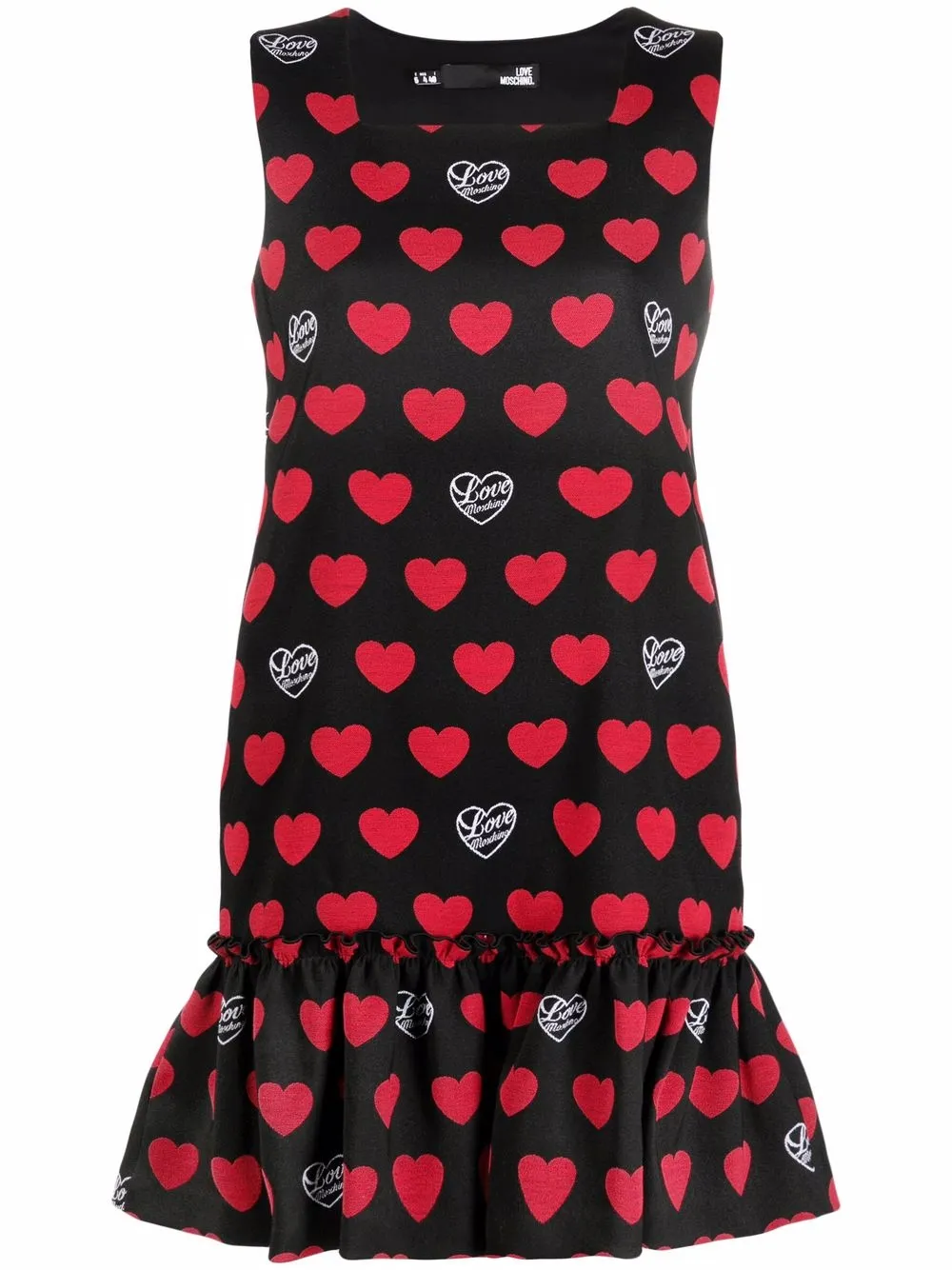 

Love Moschino logo-print shift dress - Black