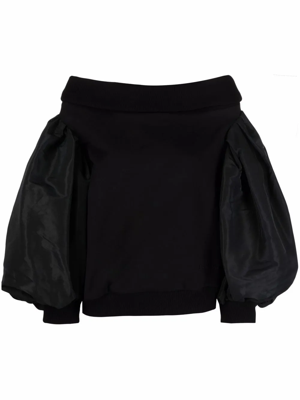 

Alexander McQueen puff-sleeve off-shoulder blouse - Black
