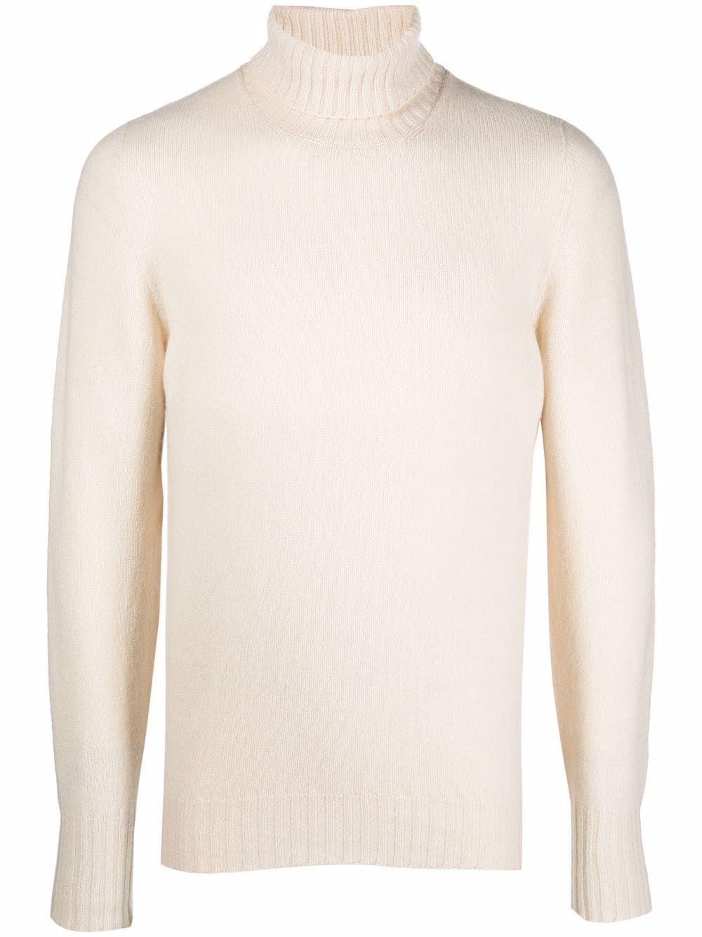 ribbed knit turtleneck jumper