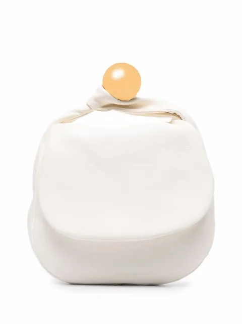 Jil Sander Clutch de couro com fechamento por esfera