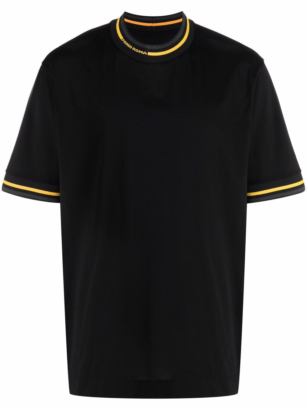 

Fendi playera con ribete en contraste - Negro