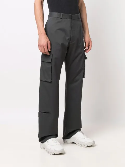 wide leg cargo trousers