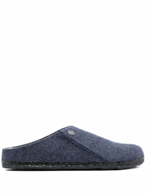 birkenstock zermatt wool felt slippers dark blue