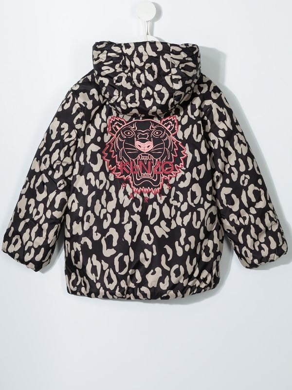 leopard print puffer