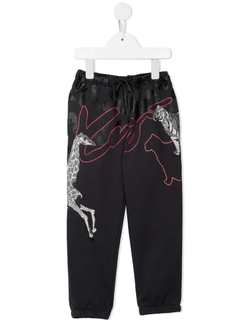 Kenzo Kids logo-print cotton track pants