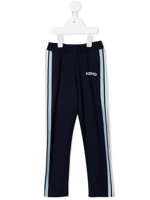 Kenzo Kids logo-print side-stripe track pants