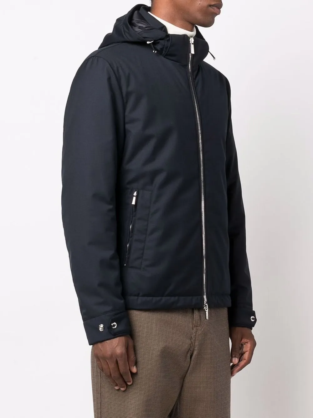 Moorer Regenjas met rits Blauw