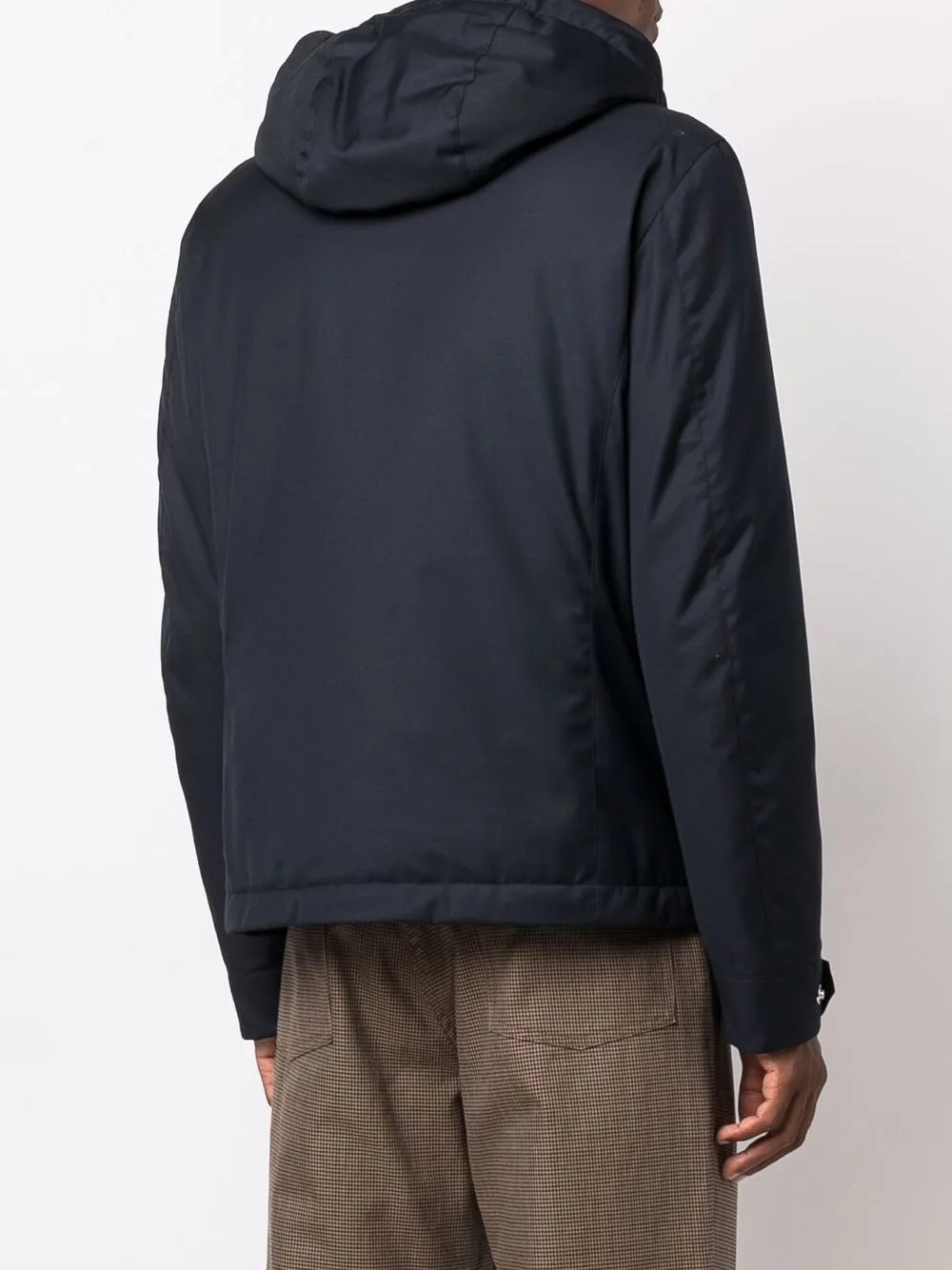 Moorer Regenjas met rits Blauw