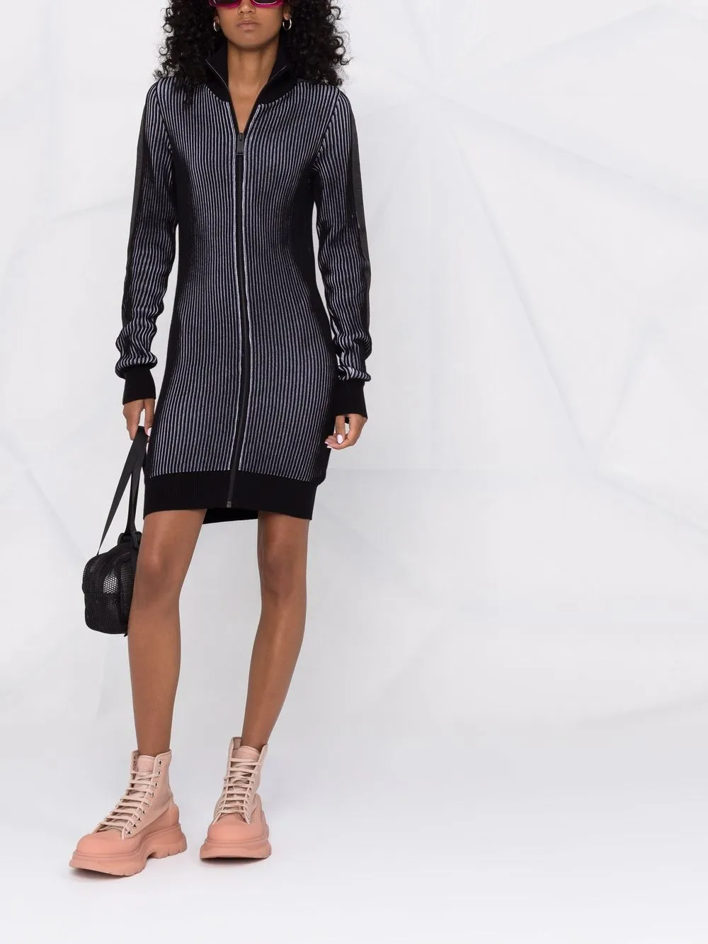 Image 2 of Heron Preston zip-fastening striped dress