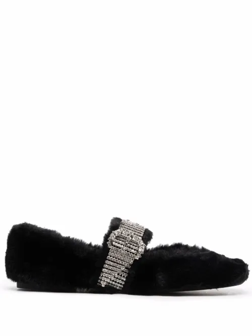 Ballerines Krista en fourrure artificielle - Jimmy Choo - Modalova