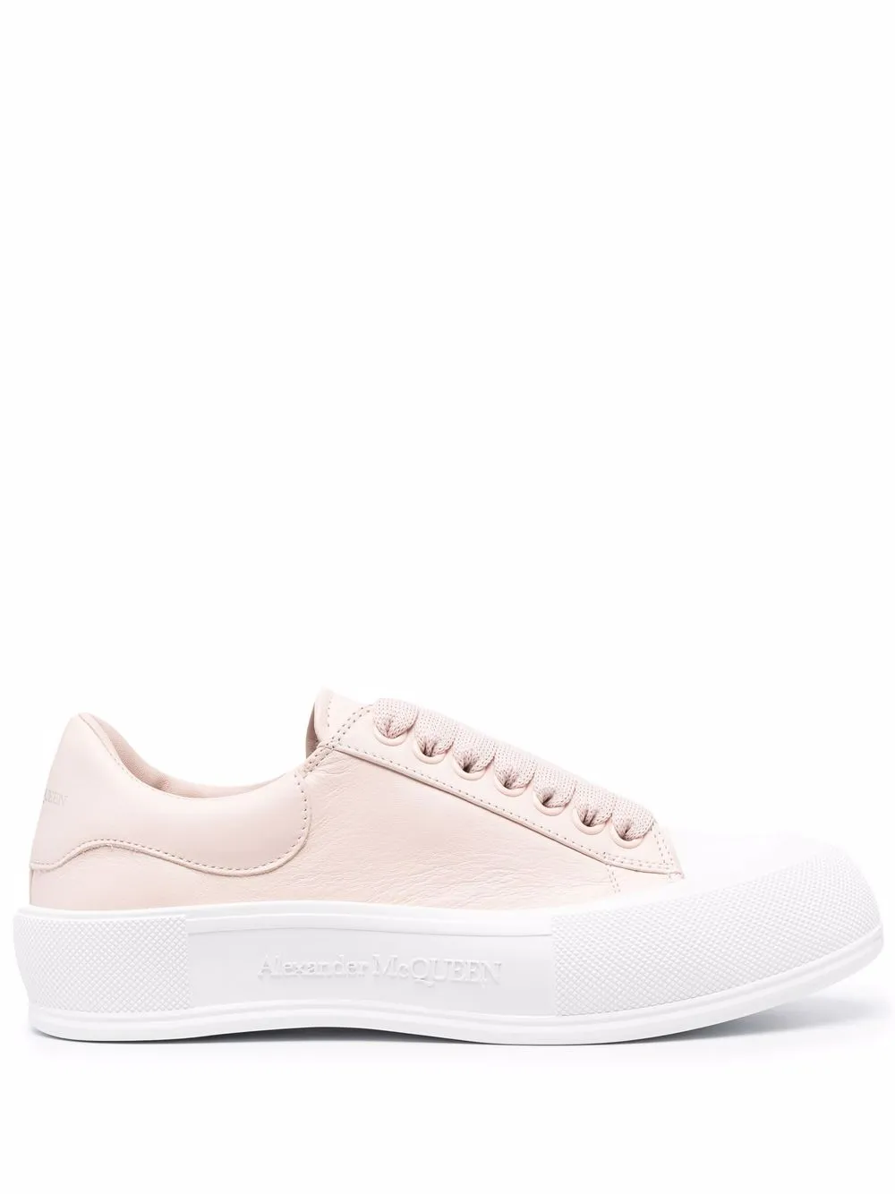 

Alexander McQueen tenis con agujetas y ojales - Rosado