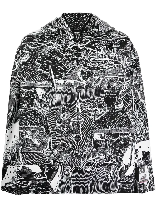 Hoodie à imprimé graphique - Boramy Viguier - Modalova