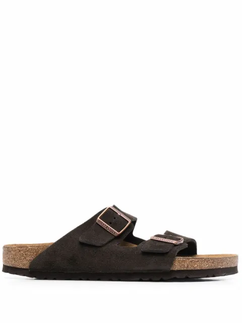 Birkenstock نعل 'أريزونا' شمواه بسير مزدوج