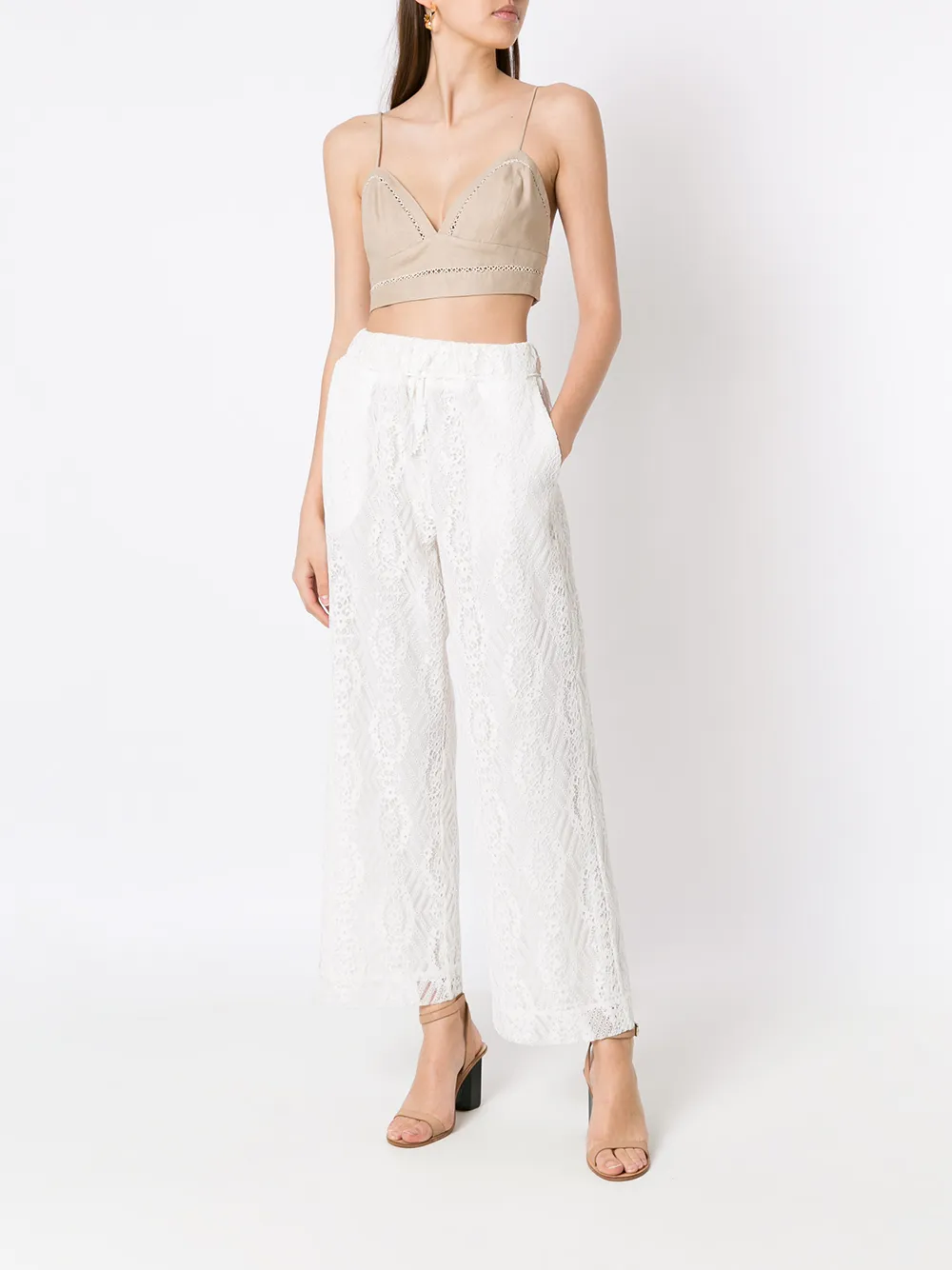 Martha Medeiros Cropped top - Beige