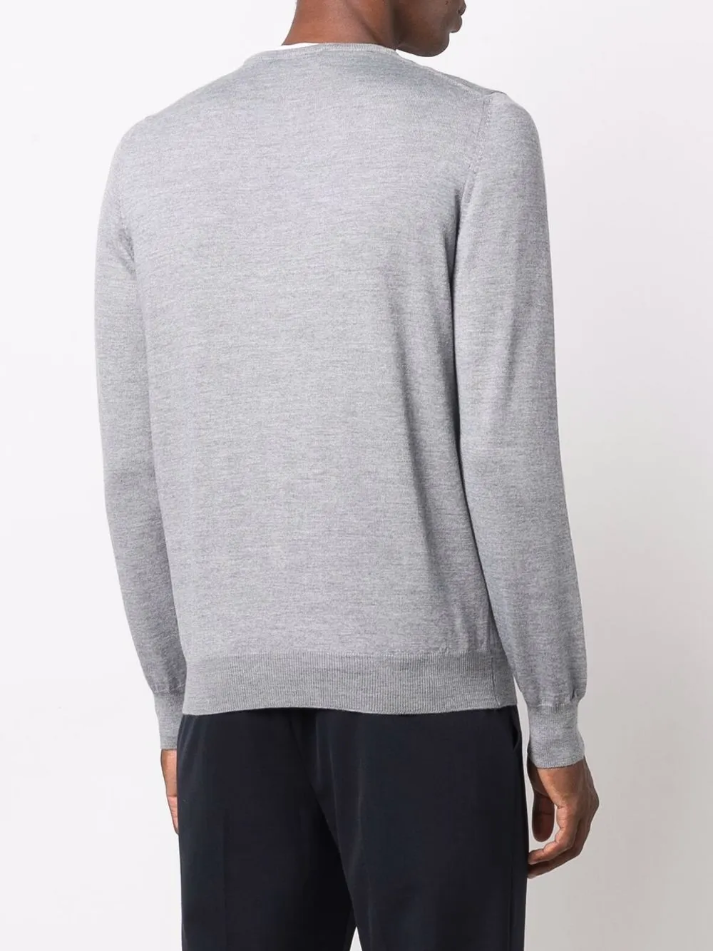 Barba Trui met ronde hals Grijs