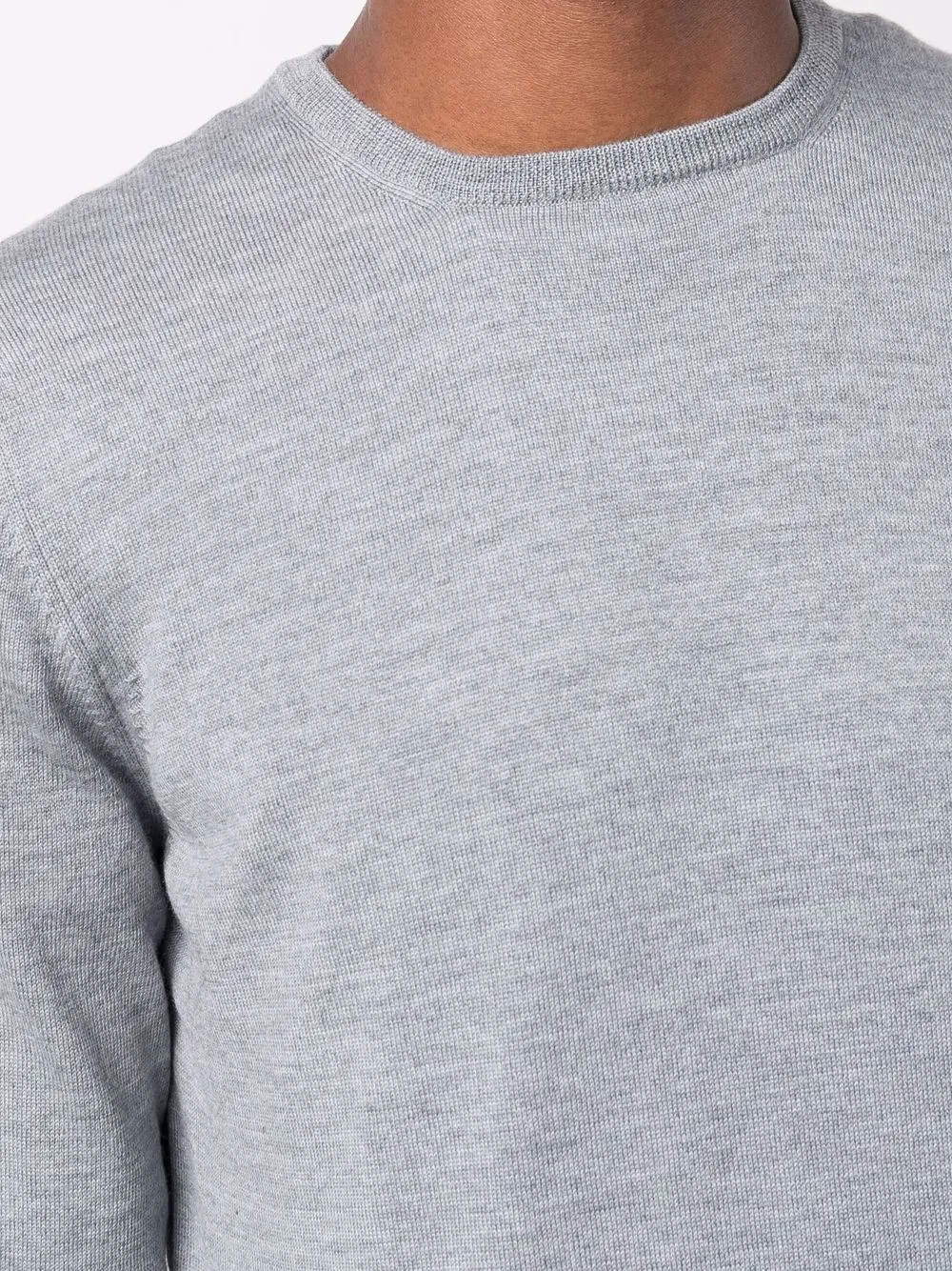 Barba Trui met ronde hals Grijs