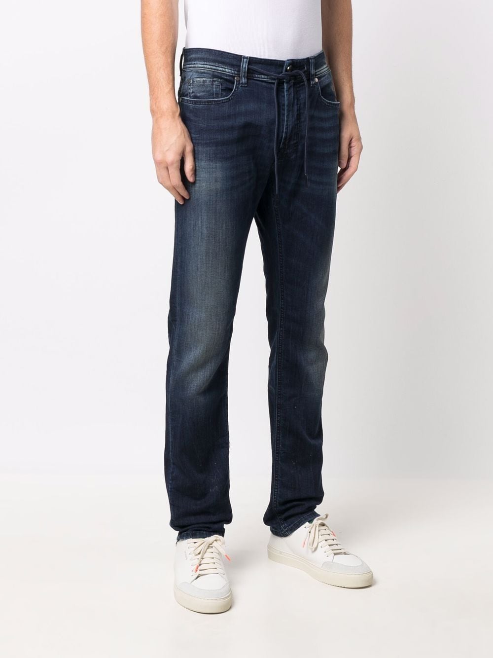 Shop 7 For All Mankind Mid-rise Slim-fit Jeans In Blau