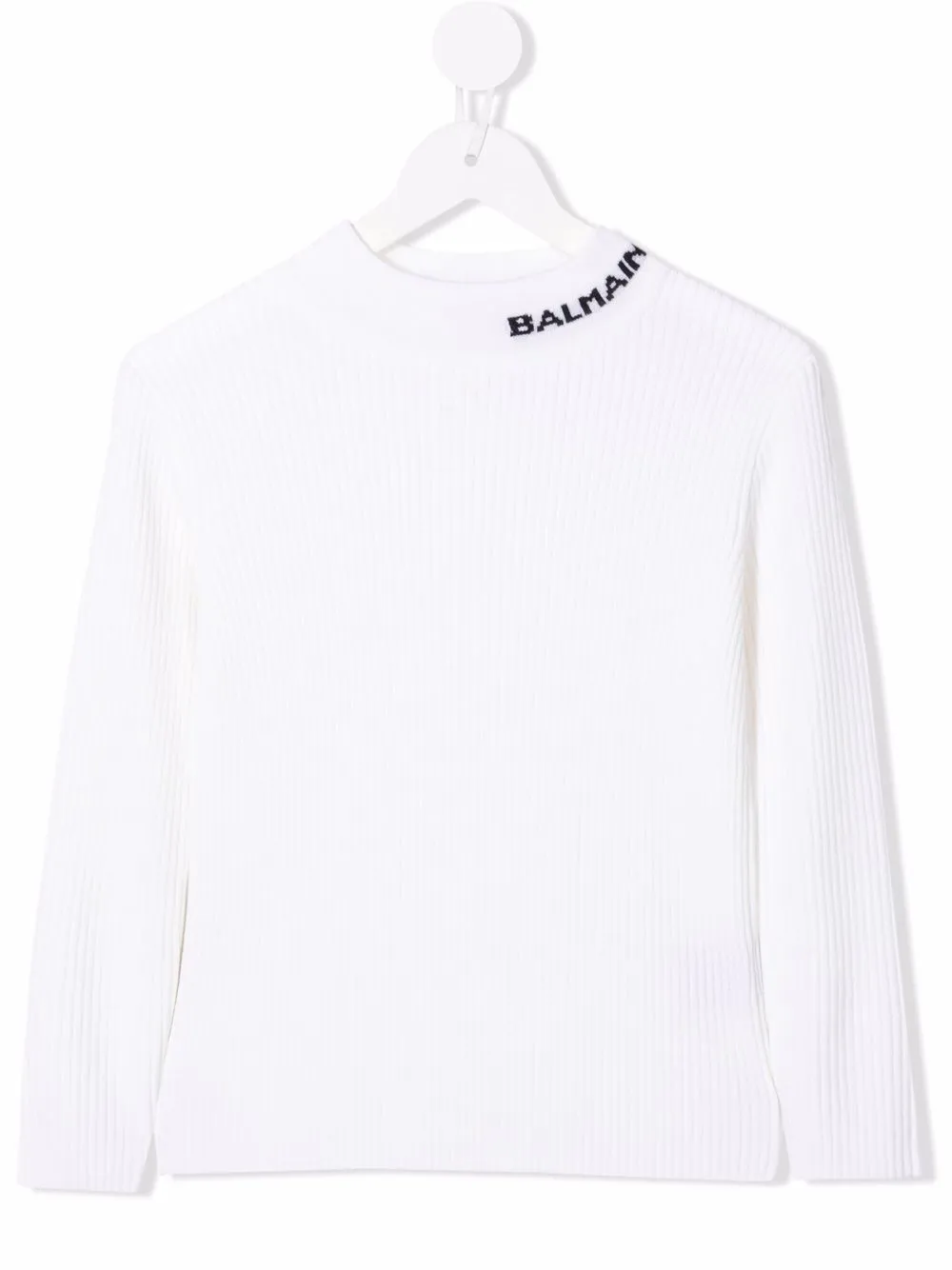 

Balmain Kids suéter con logo estampado - Blanco