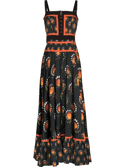 Rabanne graphic-print flared maxi dress