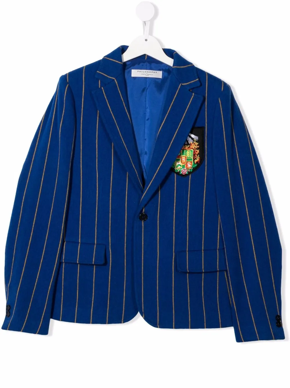 

Philosophy Di Lorenzo Serafini Kids blazer con detalle de distintivo - Azul