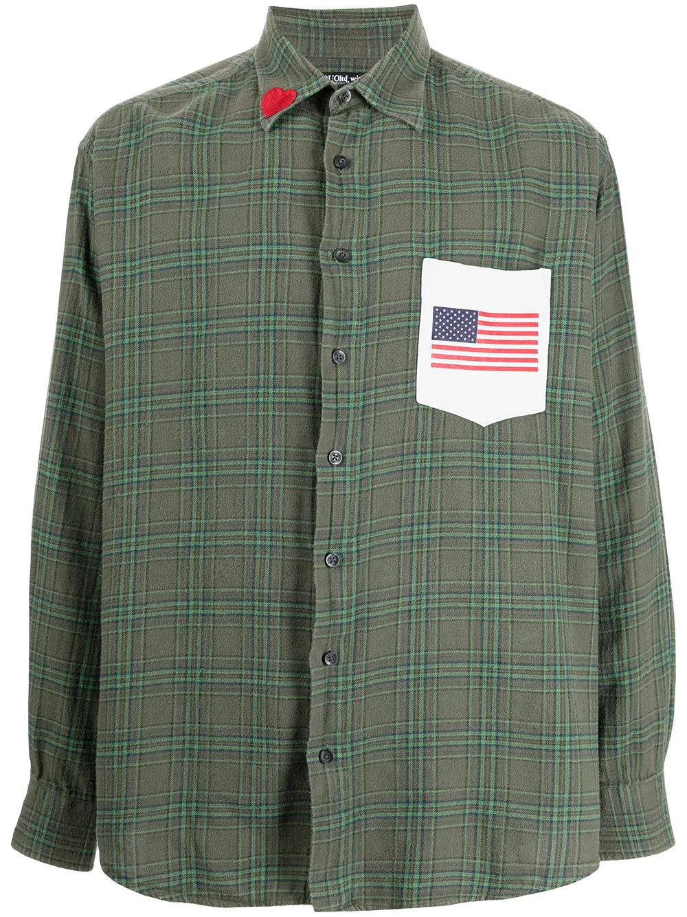 

DUOltd camisa con detalle de bandera de Estados Unidos - Verde