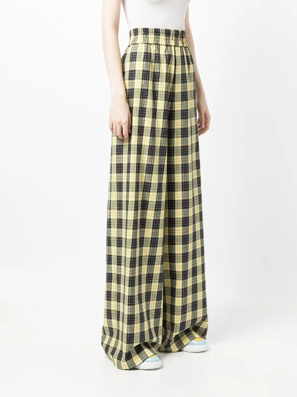Natasha Zinko Check Print Palazzo Pants 
