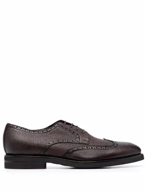 Henderson Baracco Brogue de couro granulado