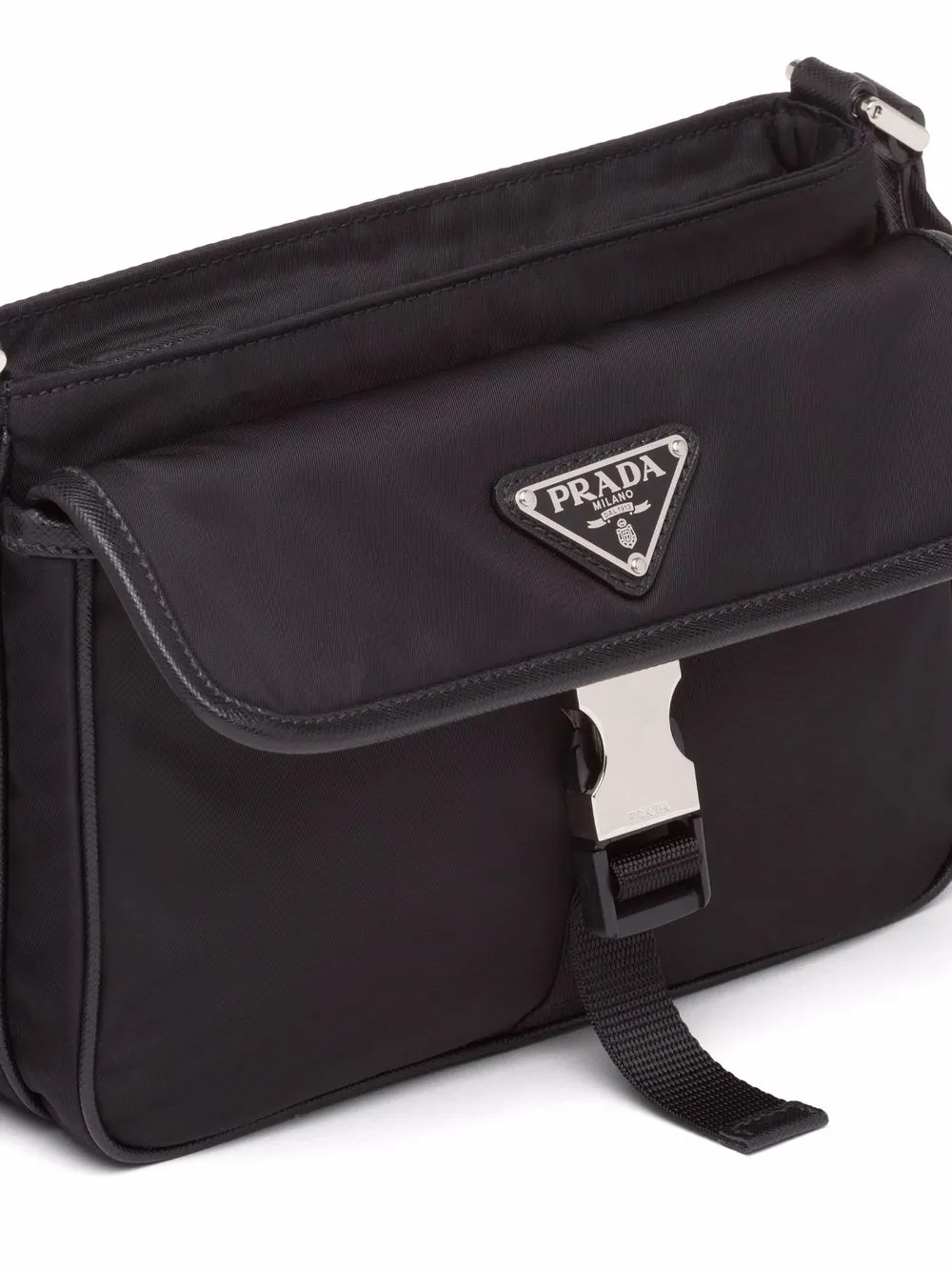 Prada Messengertas met logoplakkaat Zwart