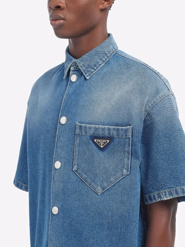 prada denim shirt