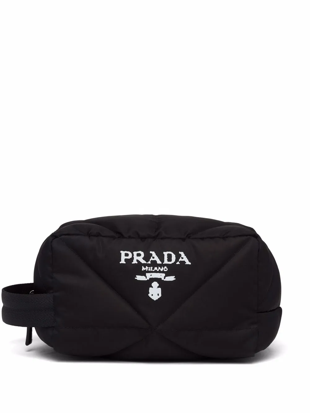 

Prada neceser capitonado con logo estampado - Negro