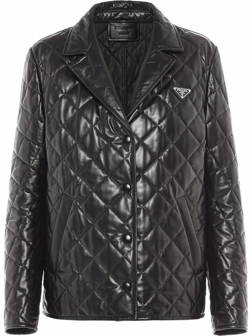 logo-plaque diamond-quilted jackets