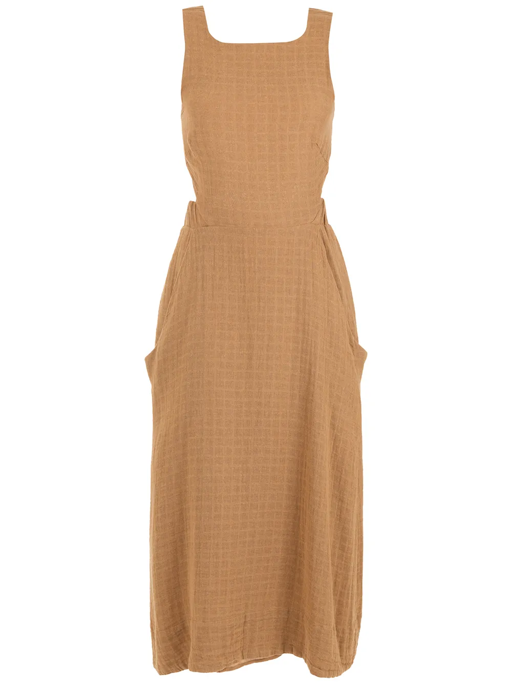 

Osklen cut-out detail flared dress - Brown