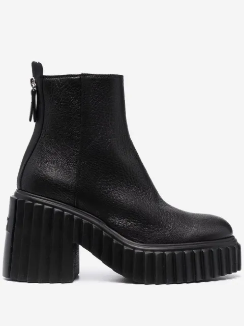 AGL ridged sole platform boots