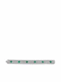 Pragnell Vintage 18kt white gold Art Deco Charles Holl emerald and diamond bracelet