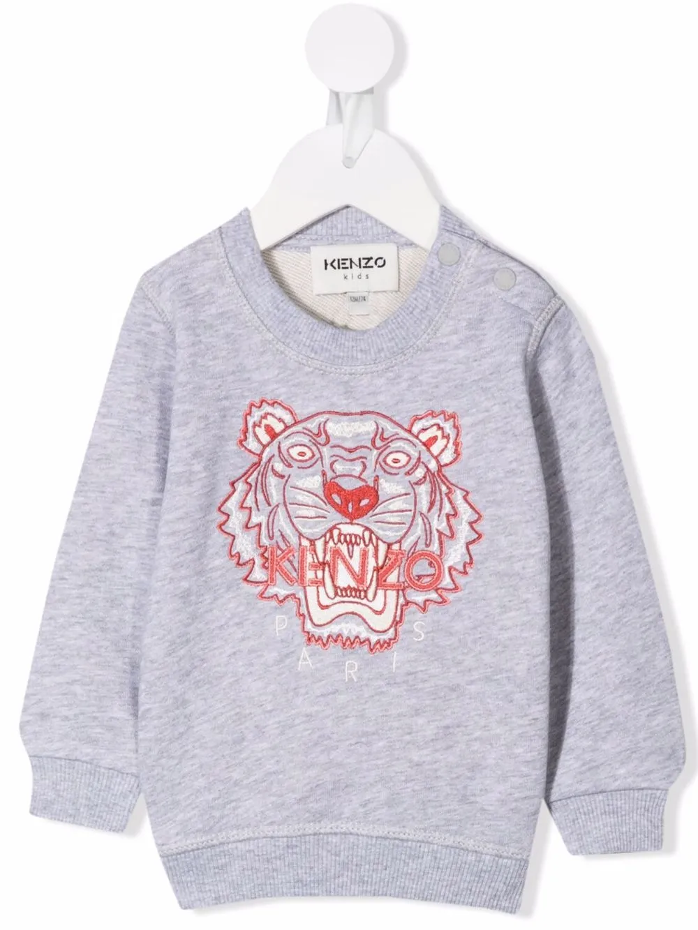 

Kenzo Kids sudadera con bordado Tigre - Gris