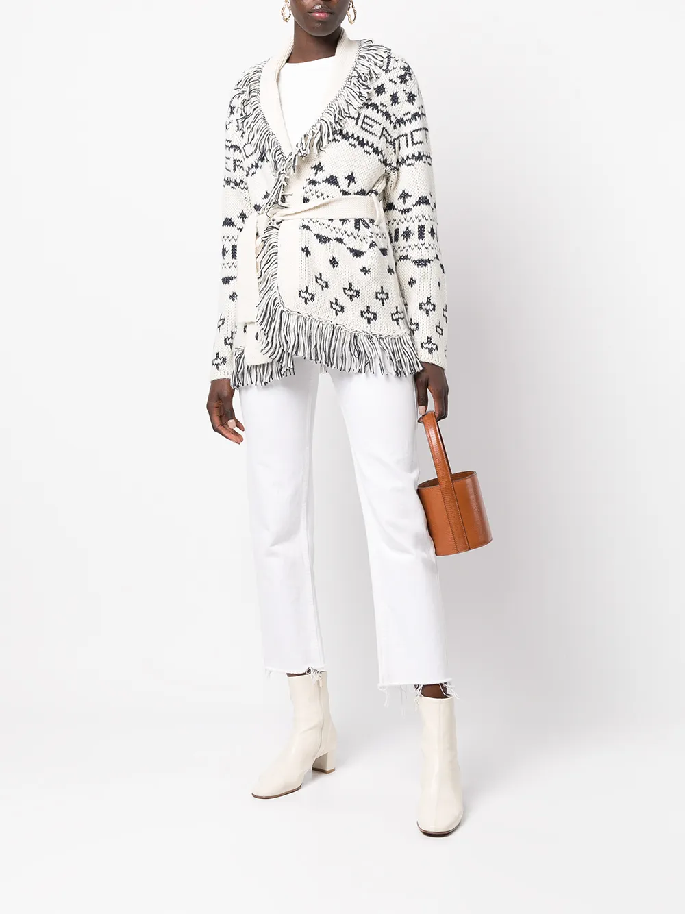 MOTHER fringed alpaca-blend knit cardigan | Cardigans | Image 2