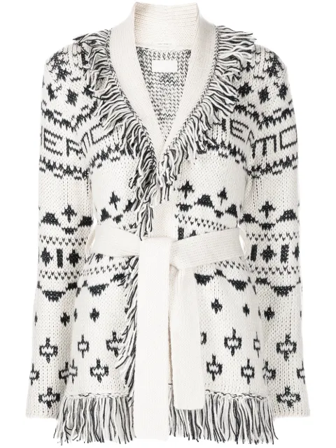 MOTHER fringed alpaca-blend knit cardigan