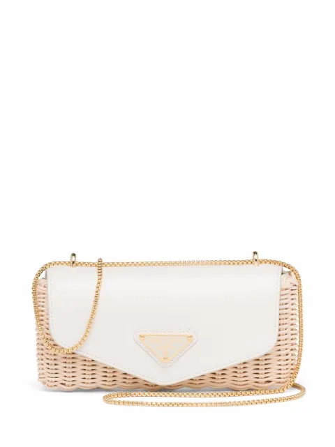 Prada Mini-Tasche mit Logo-Schild