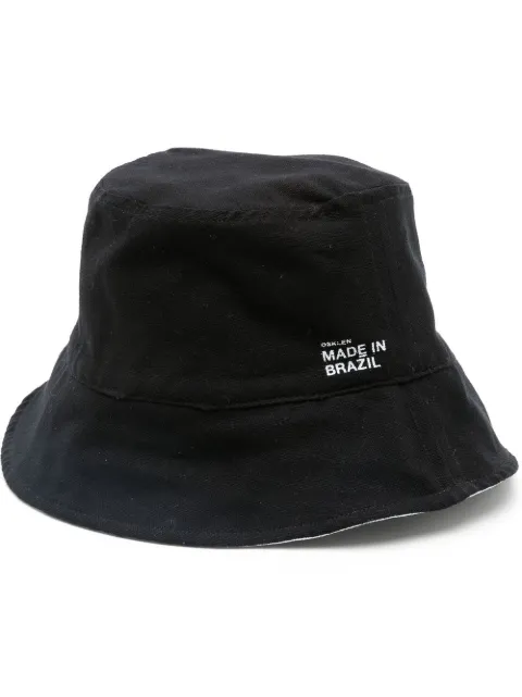 Osklen Chapéu bucket com estampa de logo