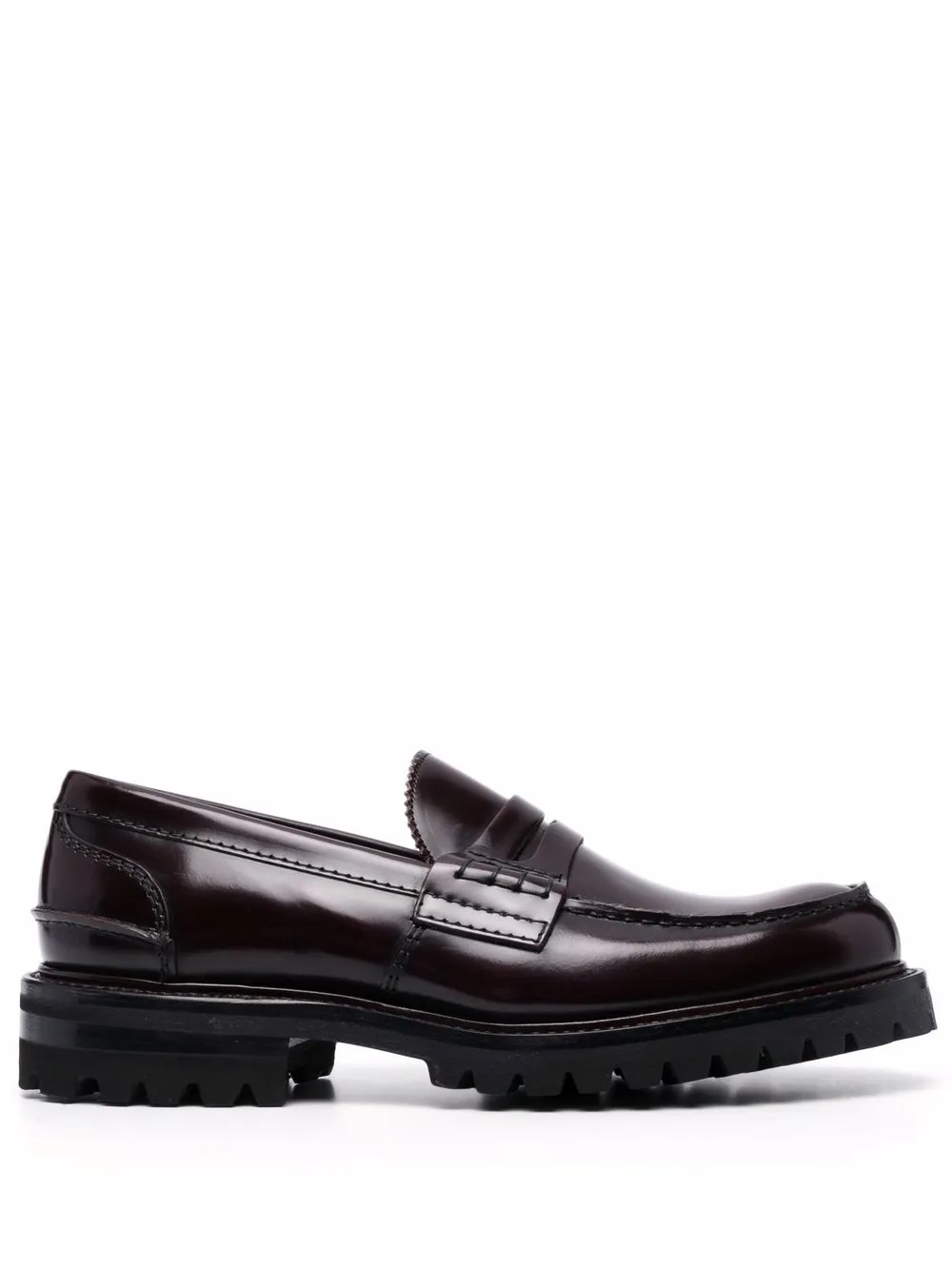 

Church's polished-finish round-toe loafers - Red